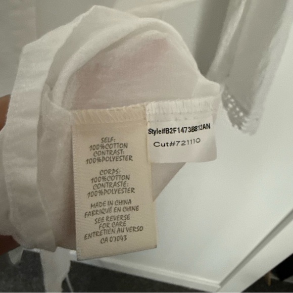 ☁️ ADIVA White Cotton Boho Lace Peplum Top – Size M - Picture 5 of 5